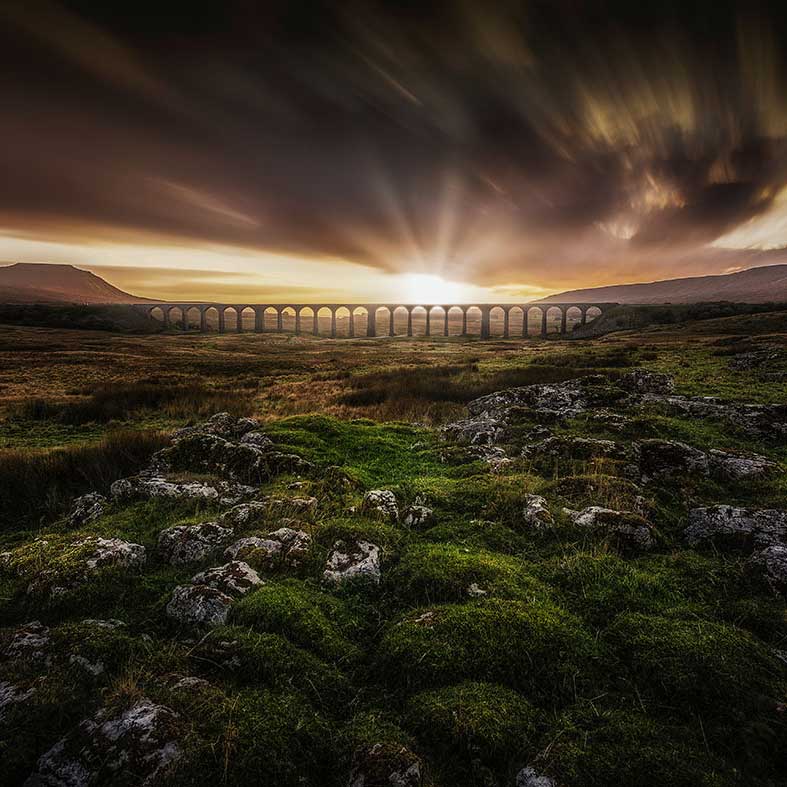 Sunset at Ribblehead Viaduct by Peter Wilson.jpg