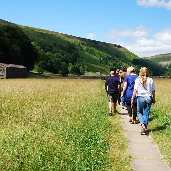 Muker meadows walkers