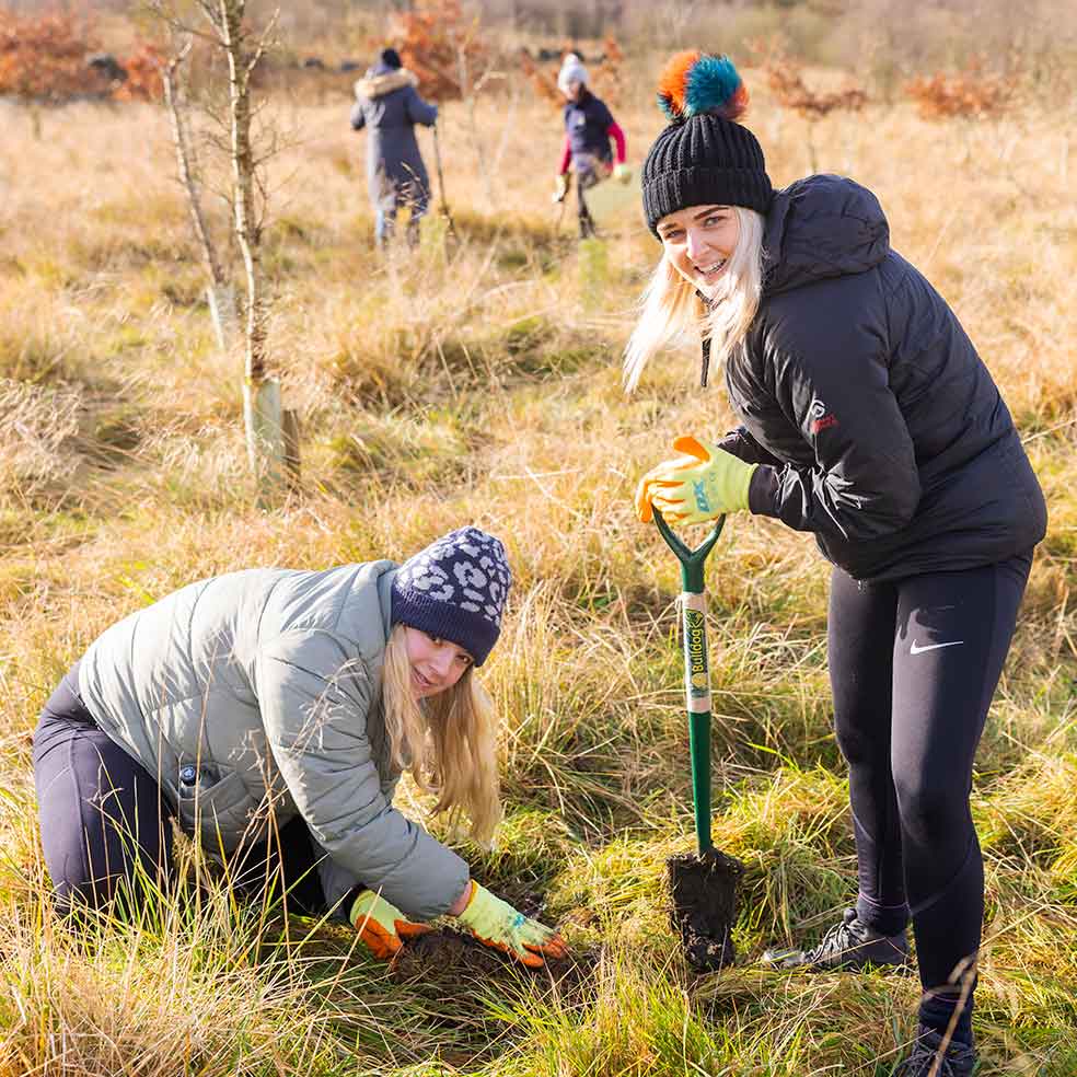 Leeds Building Society staff tree planting 