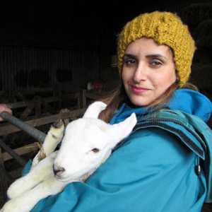 Woman and a lamb People and the DALES